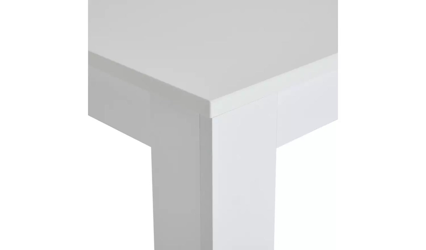 Assembled Miami Gloss 4 Seater Dining Table White & 4 Grey Chairs
